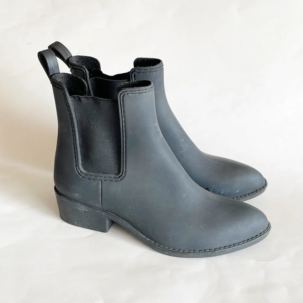 Jeffrey Campbell Havana Last Stormy Chelsea Rankle Rain Ankle Boots size 8